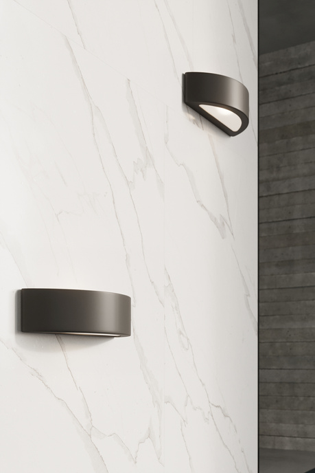 Keramisk vägglampa ATENA svart + 1x LED-lampa E27 3000K varm 7,5W 620lm