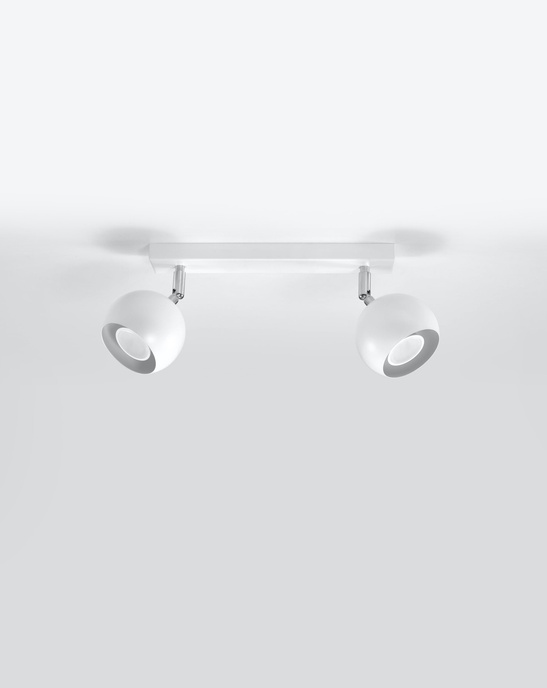 Plafond OCULARE 2 vit + 2x LED-lampa GU-10 4000K Kall 7W 630lm