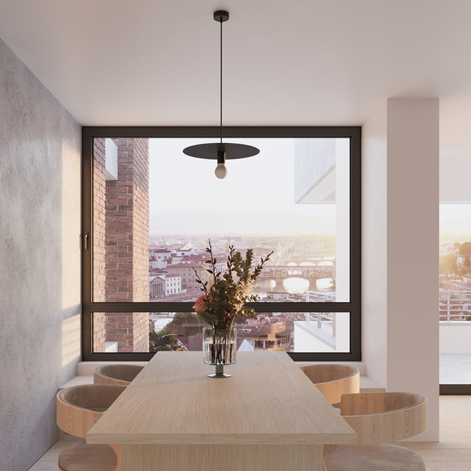 FLAVIO taklampa svart + 1x LED-lampa E27 3000K varm 7,5W 620lm