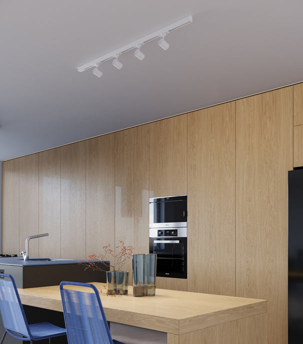 Taklampa, 4 spots, 3-fas strömskenor, OSSI