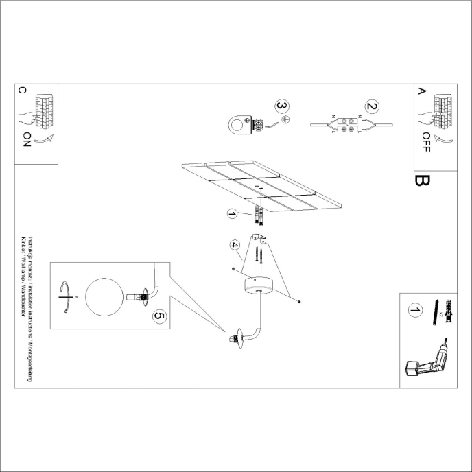 Vägglampa ASTRAL 1 svart