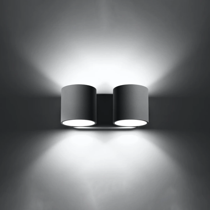Vägglampa ORBIS 2 grå