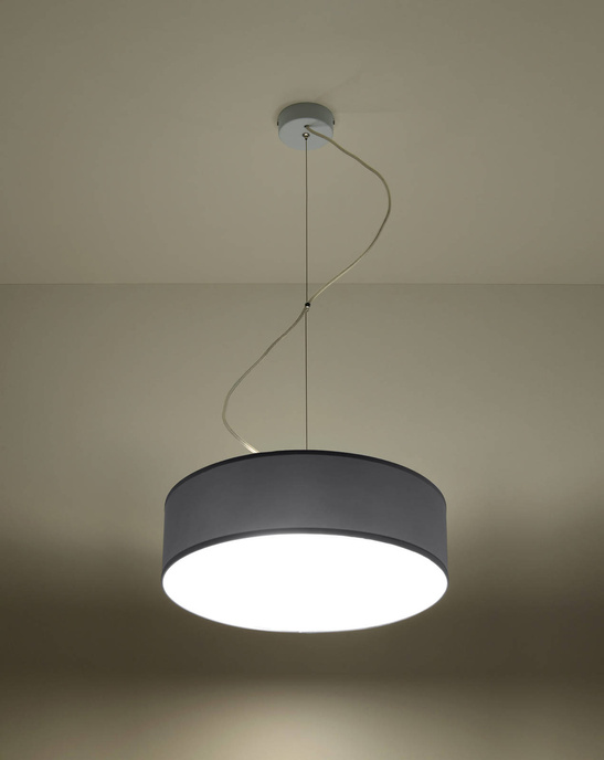 Pendellampa ARENA 35 GREY + 2x LED-lampa E27 3000K varm 7,5W 620lm