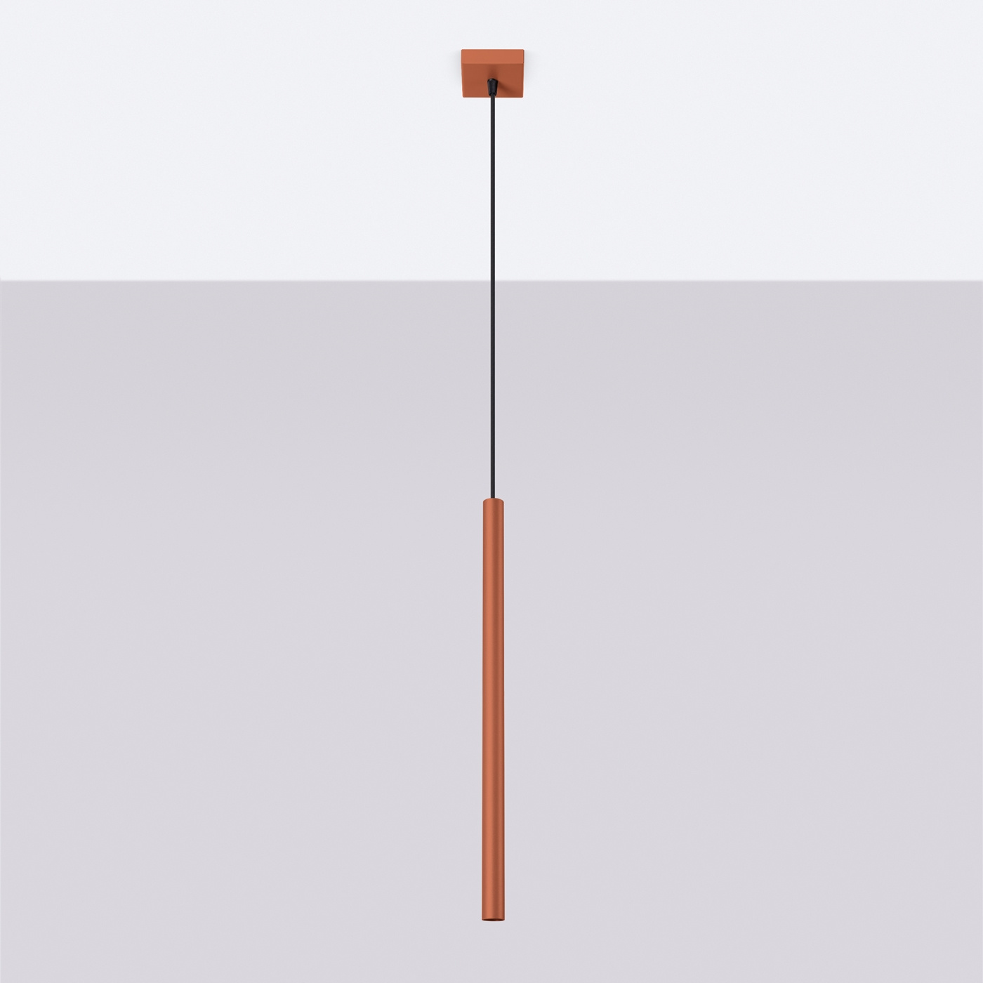 PASTELO 1 ockraröd taklampa + 1x G9 LED-lampa 3000K varm 4,5W 450lm