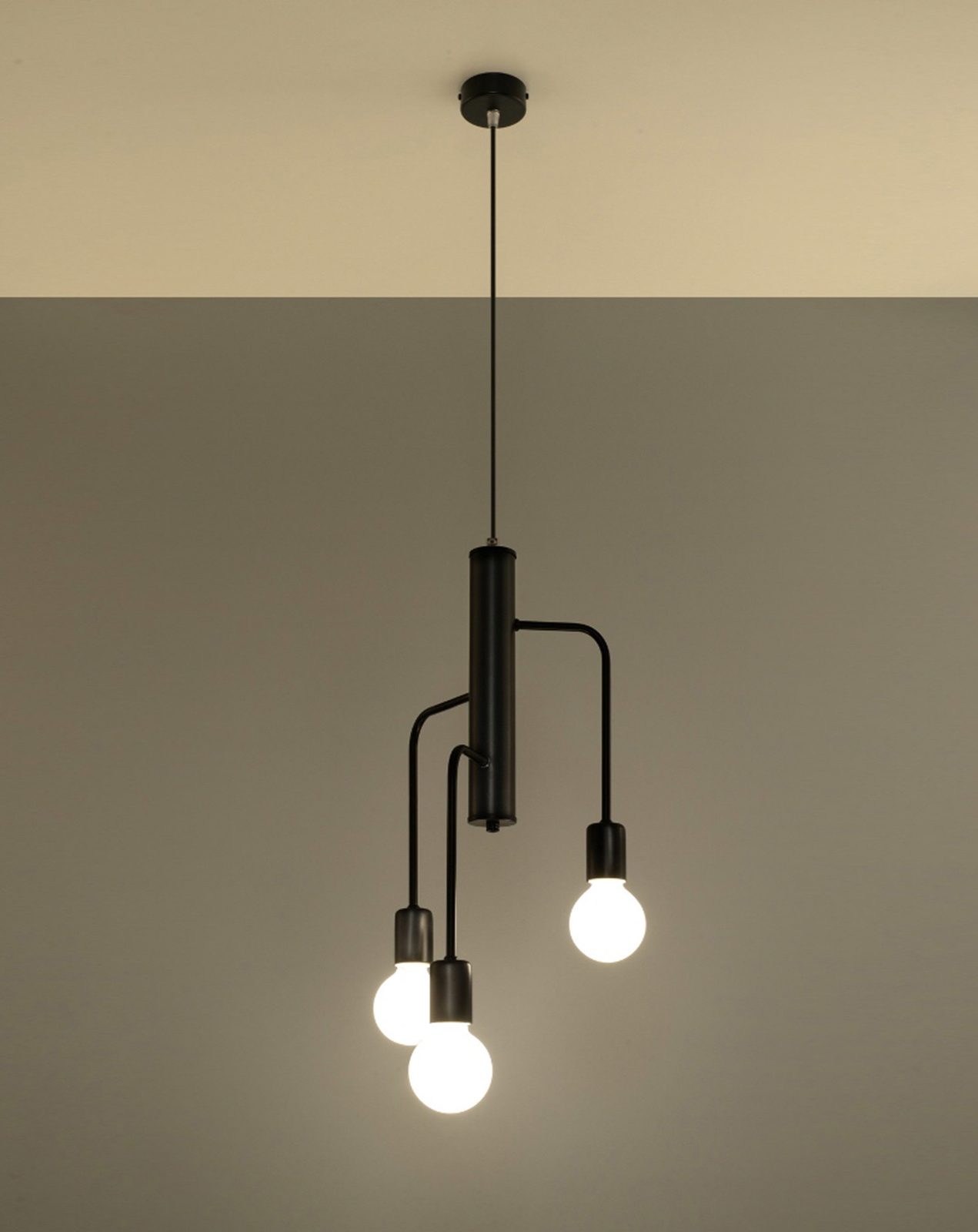 DUOMO ljuskrona 3M + 3x LED-lampa E27 3000K varm 7,5W 620lm