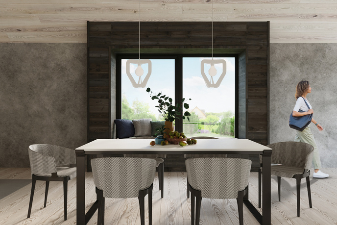 TRES taklampa vit + 1x LED-glödlampa E27 3000K varm 7,5W 620lm