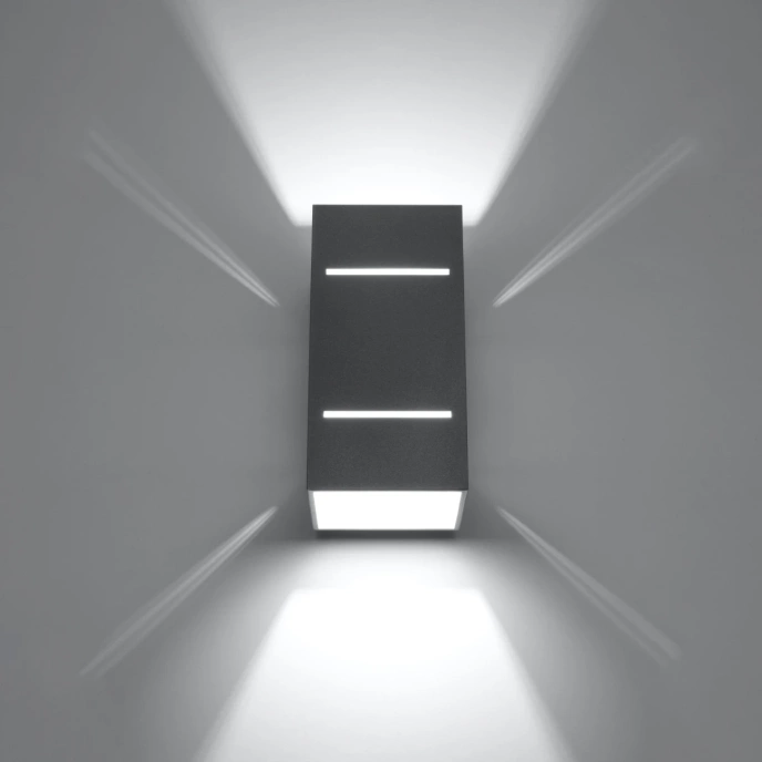 Vägglampa BLOCCO grå