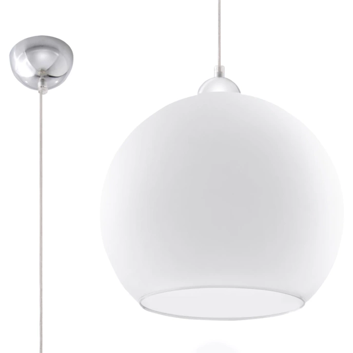 Pendel lampa BALL vit