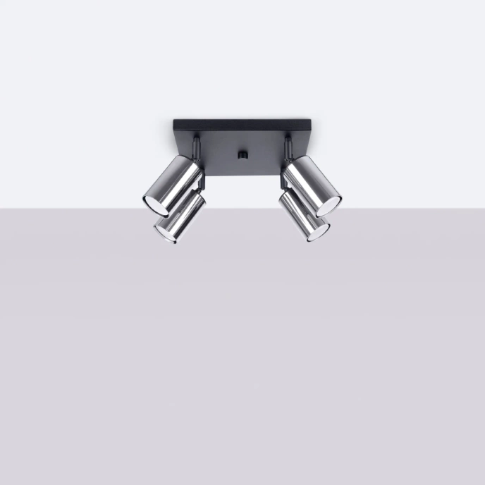 Plafond WINX 4 svart/krom