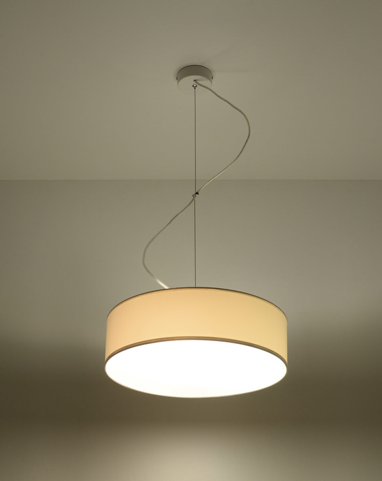 Pendellampa ARENA 35 WHITE + 2x LED-lampa E27 3000K varm 7,5W 620lm