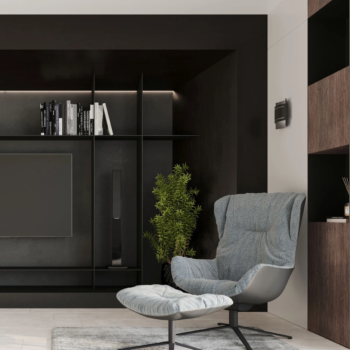 Vägglampa HESTIA svart