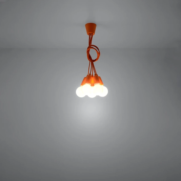 Pendel lampa DIEGO 5 orange