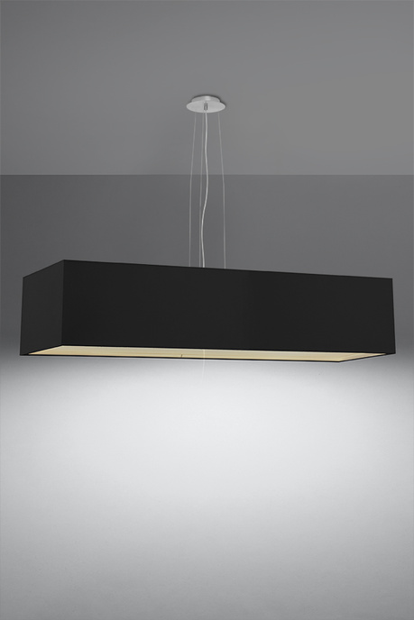 Ljuskrona SANTA 120 svart + 5x LED-lampa E27 3000K varm 7,5W 620lm