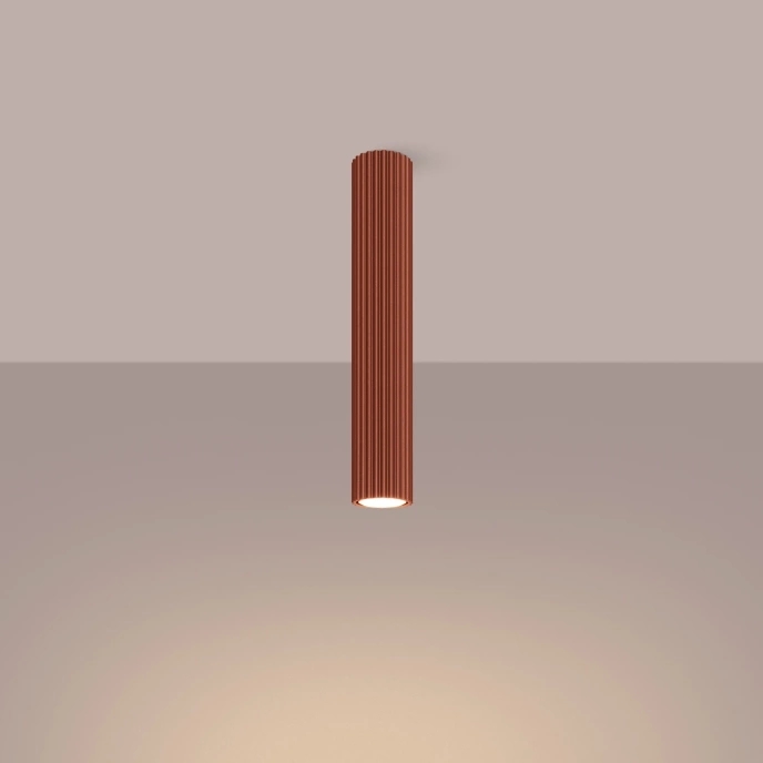 Taklampa KARBON 40 röd ockra