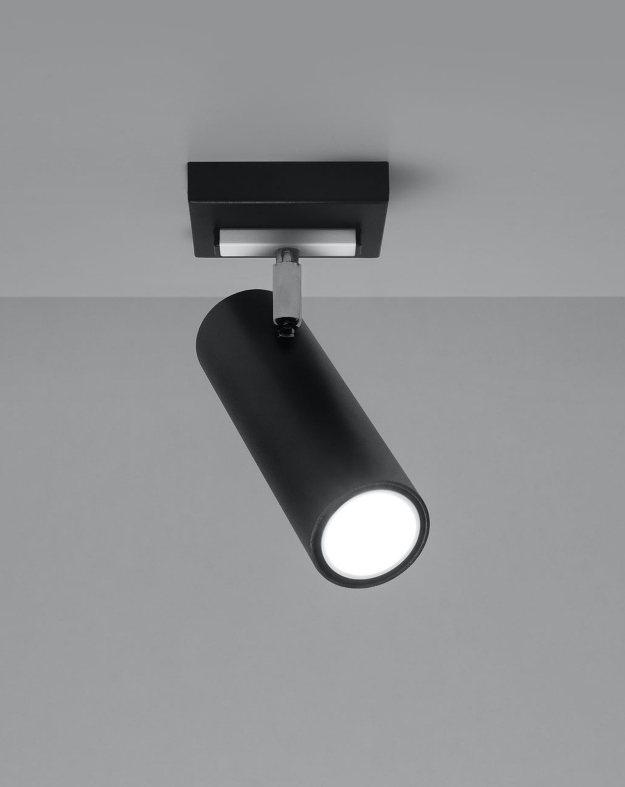 Plafond DIREZIONE 1 svart + 1x LED-lampa GU-10 4000K Cold 7W 630lm
