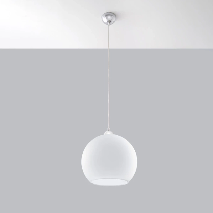 Pendel lampa BALL vit
