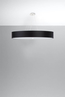 Ljuskrona SKALA 100 svart + 6x LED-lampa E27 4000K Kall 7,5W 650lm