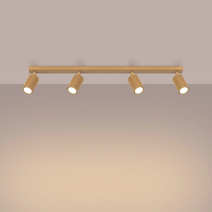 Taklampa KARBON 4L guld