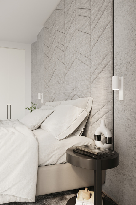 Vägglampa UTTI vit + 1x LED-glödlampa GU-10 3000K varm 7W 620lm