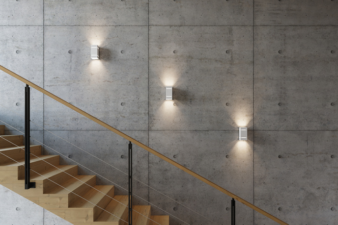 Vägglampa BLOCCO vit + 1x LED-lampa G9 4000K kall 4,5W 530lm