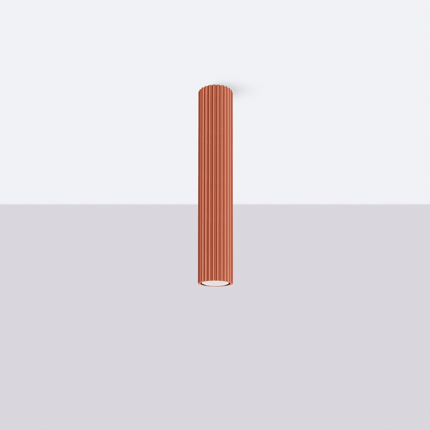 Plafond KARBON 40 ockraröd + 1x LED-lampa GU-10 3000K varm 7W 510lm