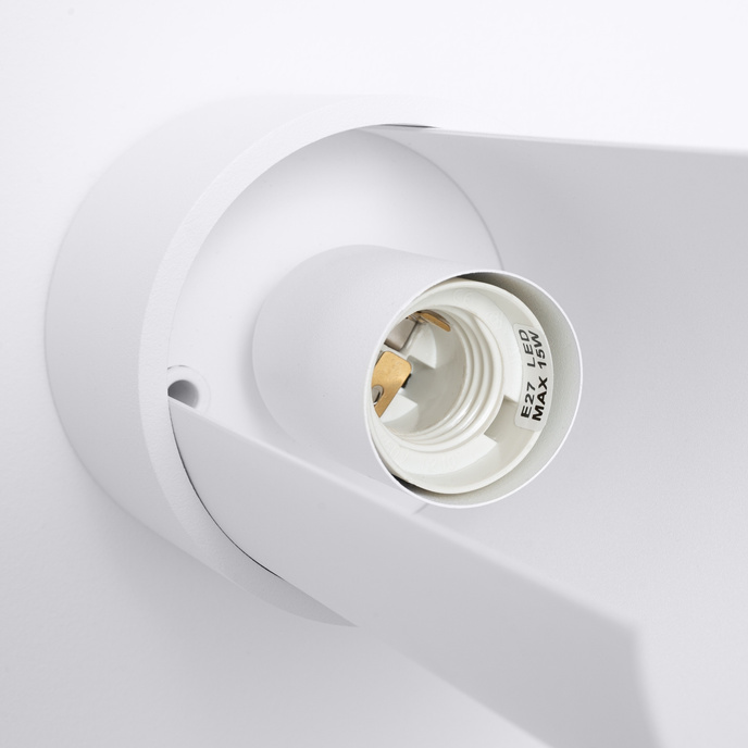 Vägglampa FLASH vit + 3x LED-lampa E27 4000K Kall 7,5W 690lm