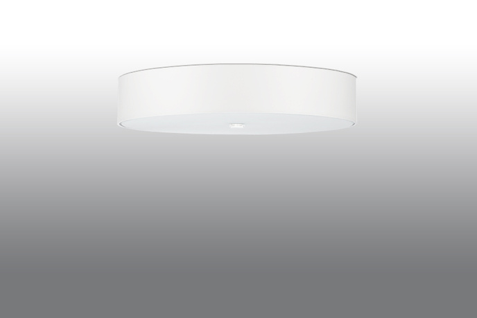 Plafond SKALA 70 vit + 6x LED-lampa E27 3000K varm 7,5W 620lm