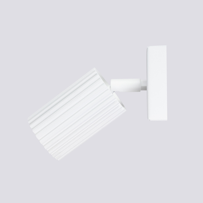 Vägglampa KARBON vit + 1x LED-lampa GU-10 3000K varm 7W 510lm