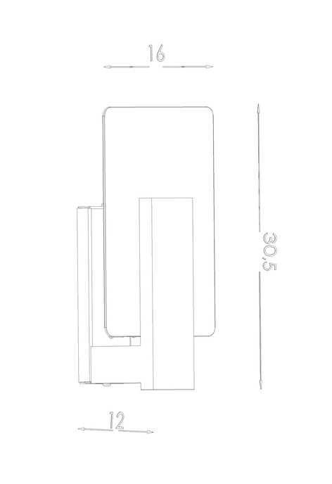 Vägglampa LAPPO vit + zx LED-lampa E14 4000K Kall 7,5W 650lm