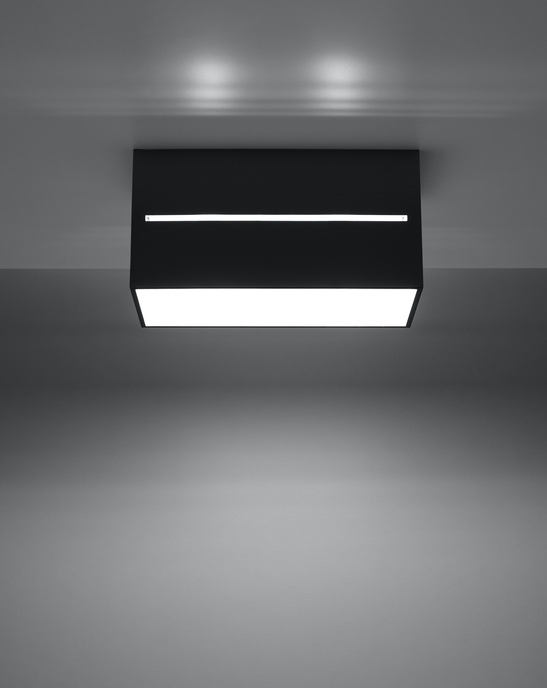 Plafond LOBO MAXI svart + 2x LED-lampa G9 4000K Kall 4,5W 530lm