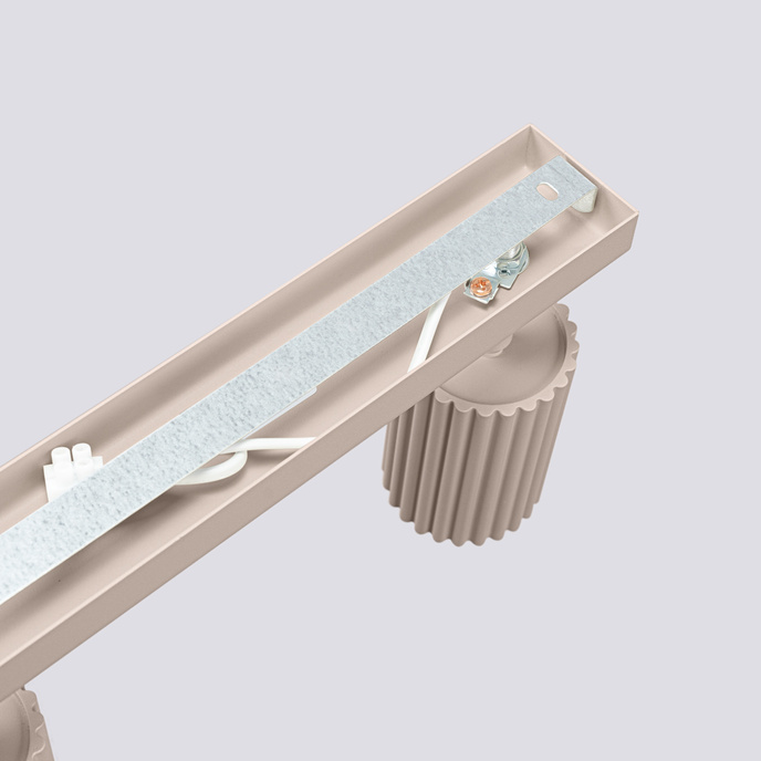 Taklampa KARBON 3L taupe