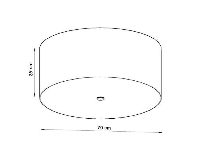 Plafond OTTO 70 svart + 6x LED-lampa E27 3000K varm 7,5W 620lm