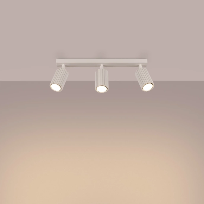 Taklampa KARBON 3L beige