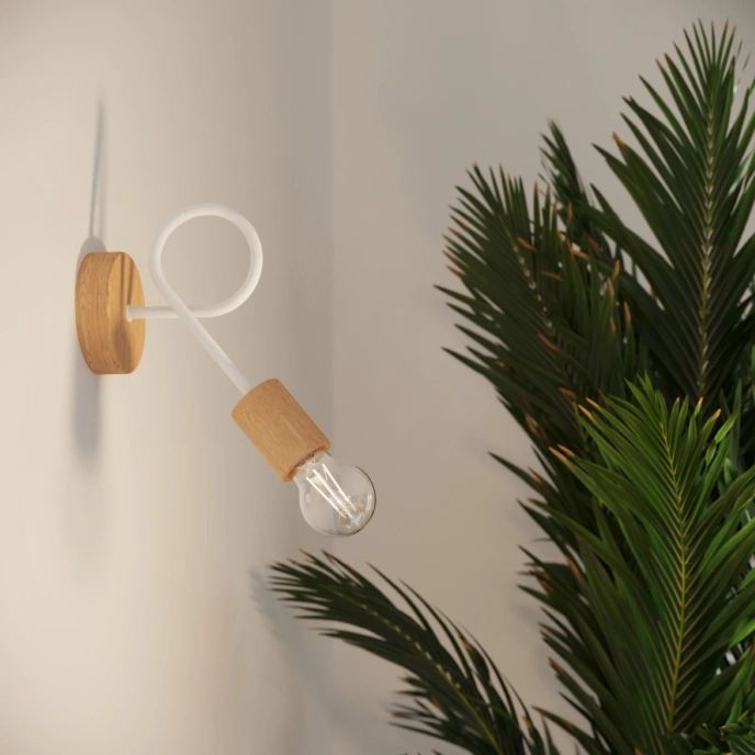 Vägglampa EMBER vit