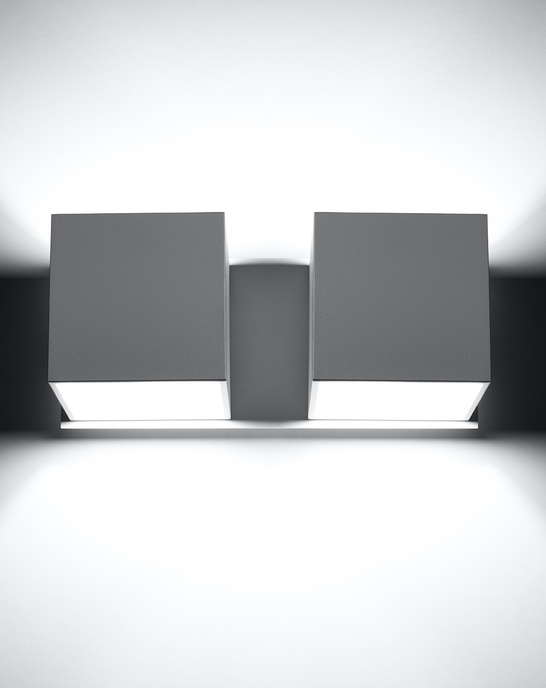 Vägglampa QUAD 2 vit + 2x LED-glödlampa G9 4000K kall 4,5W 530lm