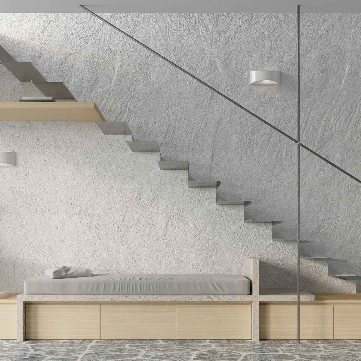 Vägglampa, lackerad VIXEN vit glans