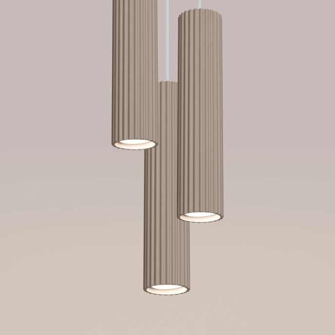 Pendellampa KARBON 3P taupe