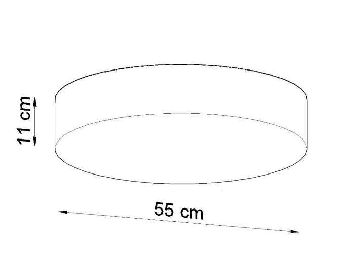 Takplafond ARENA 55 GREY + 4x LED-lampa E27 4000K Cold 7,5W 650lm
