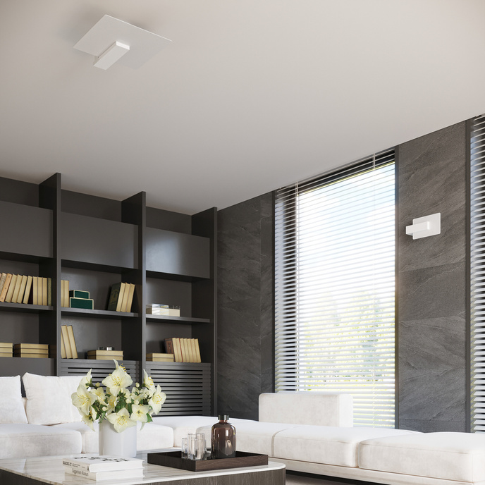 Plafond LAPPO vit + 2x LED-lampa E27 4000K Kall 7,5W 650lm