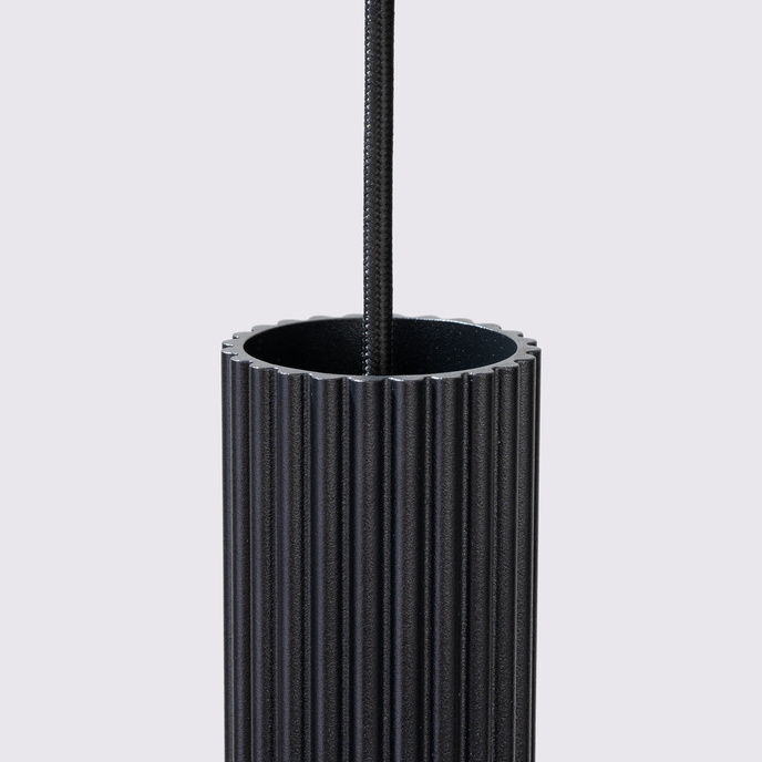 KARBON taklampa 3P svart + 3x LED-lampa GU-10 4000K kall 7W 530lm