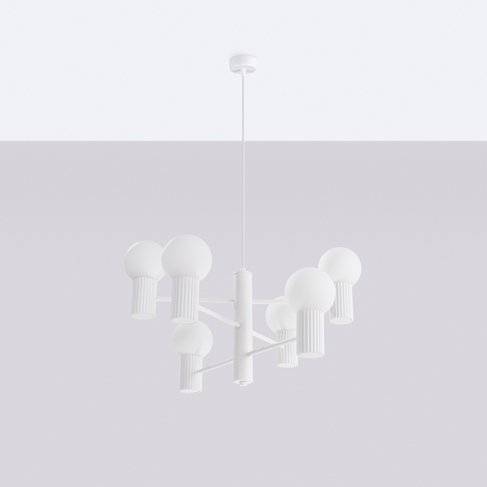 Ljuskrona HALO 6 vit