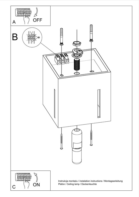 Plafond PIXAR vit + 1x LED-lampa G9 3000K varm 4,5W 510lm