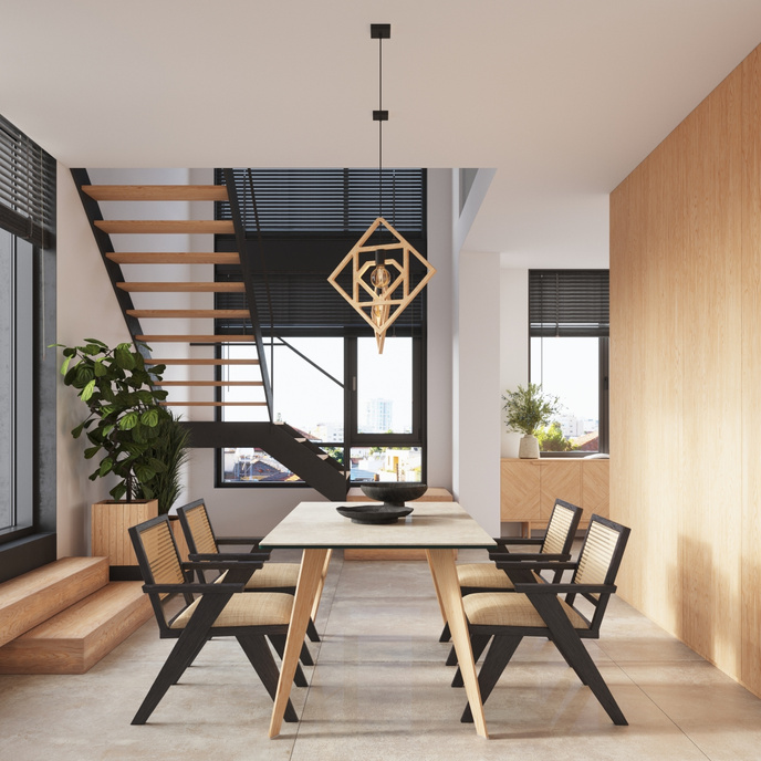 CARO taklampa + 1X LED-glödlampa E27 3000K 7W 760lm