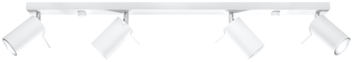 Plafond RING 4L vit + 4x LED-lampa GU-10 3000K varm 7W 620lm