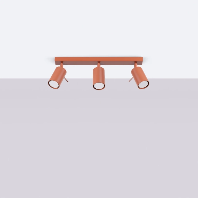 Taklampa RING 3L röd ochra