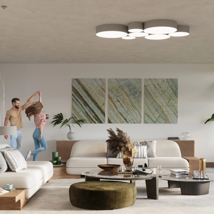 Pendel lampa ARENA 45 grå