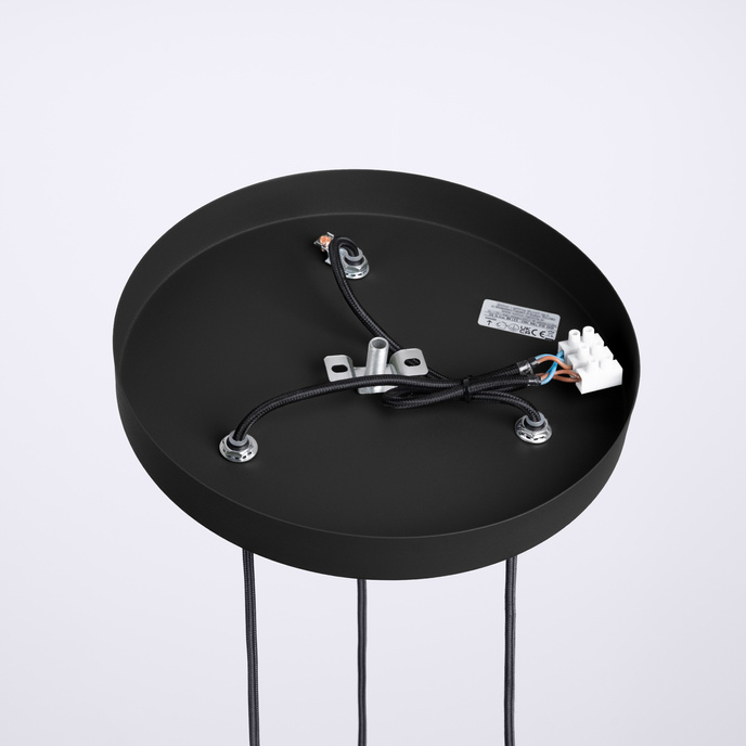 HALO 3P taklampa svart + 3X LED-lampa G9 4000K kall 4,5W 460lm