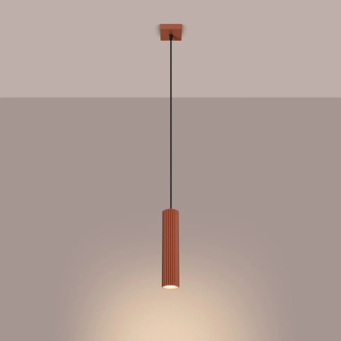 KARBON 1 ockraröd taklampa