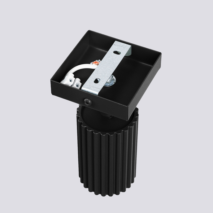 Vägglampa KARBON svart + 1x LED-lampa GU-10 3000K varm 7W 510lm