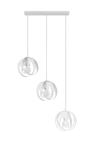 TULOS 3L taklampa vit + 3x LED-lampa E27 3000K varm 7,5W 620lm